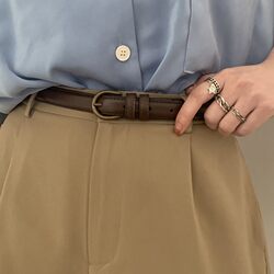 Design-Focused Niche Small Belt for Women, Jeans Belt for Women, 2026 New Style Belt, Versatile Thin Vintage Decorative Brown Belt
