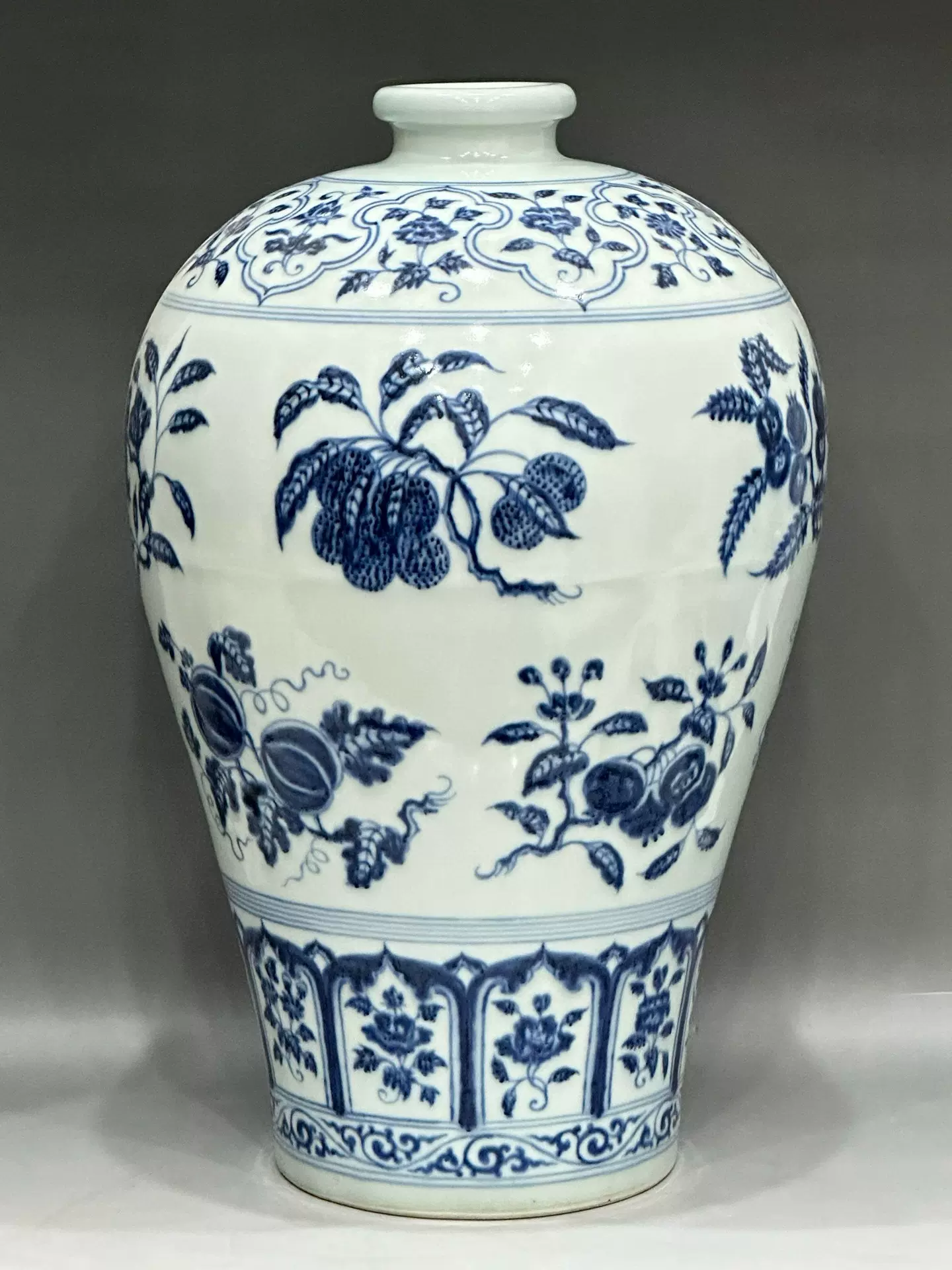 清代乾隆青花缠枝花卉纹玉壶春瓶古董古玩珍藏珍品老货大开门放漏