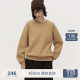 OCHIRLY Oushili pure cotton round neck sweatshirt women's long-sleeved T-shirt casual top loose 2025 autumn and winter new style
