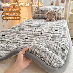 2025 New Milk Velvet Bubble Mattress with Plush Imitation Rabbit Fur, Autumn and Winter Warm Coral Velvet Quilted Pad