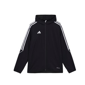 
adidas Tiro 24 Logo Striped Breathable Hooded Jacket Men's Black HZ9066 010 Warehouse