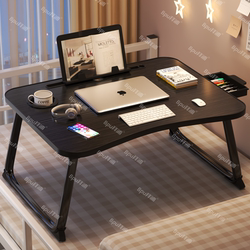 Foldable Bed Table for Laptop, Dormitory Study Table, Student Writing Desk, Bedroom Bay Window Table, Simple Small Table for Dormitory Upper Bunk, Lazy Bed Side Table