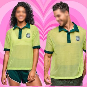 
ZW spot mesh fitness yoga leisure sports short-sleeved dance breathable loose clothing lapel POLO shirt 1000