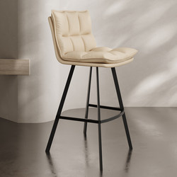 Light Luxury High Stool Bar Chair for Home Use, Italian Designer Bar Chair, Island Chair, Modern Minimalist Bar Chair for Restaurant
