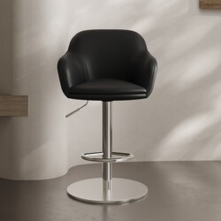 Stainless Steel Bar Stool, Light Luxury, Simple, Home Use, with Backrest, High Stool, Bar Chair, Front Desk, Cashier Counter, Rotating Bar Chair