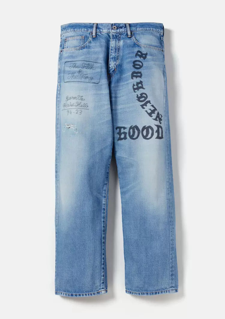 M 即発送 23AW NEIGHBORHOOD FADE DENIM PANTS-