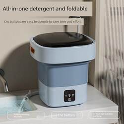 All-In-One Foldable Small Household Shoe Washing Machine for Washing Underwear and Lingerie