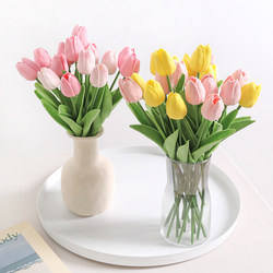 ins Tulip Artificial Flowers Simulation Flowers Home Living Room Decoration Dining Table Vase Flower Arrangement Ornaments Photography Props