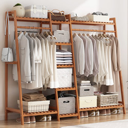 Floor-Standing Simple Clothes Rack for Bedroom, Home Use Clothes Drying Rack, Storage Shelf, Multifunctional Wardrobe
