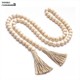 Handmade jewelry accessories, wood color, wood beads, hemp rope, tassel string, home decoration pendant, handicraft ornaments, versatile
