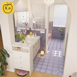 Dopamine Cream Style Bathroom Tiles, Bathroom Floor Tiles, Toilet Soft Candy Glazed Tiles, French Pattern Tiles, Balcony Wall Tiles