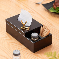 Desktop Tissue Box, Solid Wood Tissue Box, Office, Hotel, Commercial Tissue Box, Bar Counter Storage Box, Inspirational Slogans