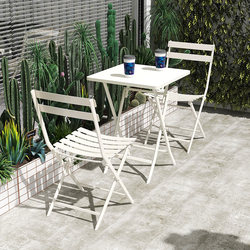 Folding Table, Trendy Milk Tea Shop Table, Modern Simple Foldable Square Table, Dining Table, Balcony Leisure Small Coffee Table, Wrought Iron