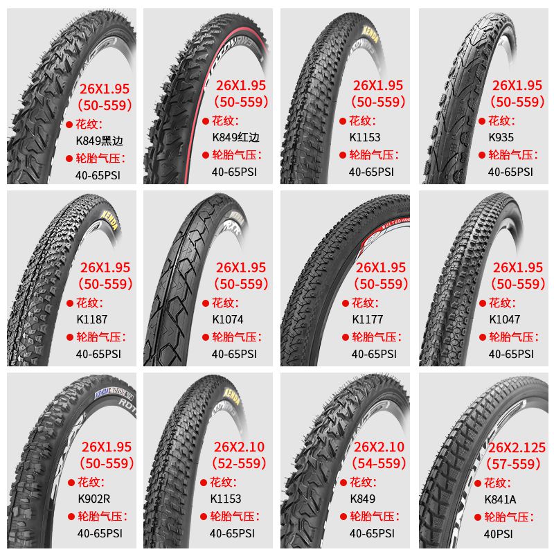 タイヤ 26 x 2.1 MTB Kenda マウンテンバイクタイヤ 26x1.95 - 耐久性のある自転車タイヤ