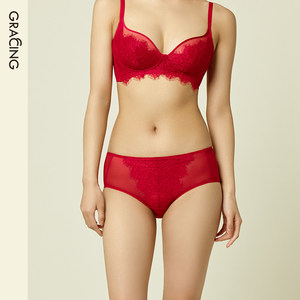 Gracing/Gracing Crystal Ultra-Thin Matching Low-Wait Boxer Underwear for Women in Summer Easy to Clean Antibacterial Briefs

