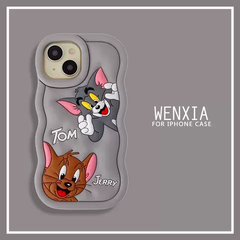 Cartoon Tom And Jerry  Soft  Cute  Phone Cases Covers iPhone 15, iPhone 14, iPhone 13, iPhone 12, iPhone 11
