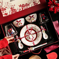 Tableware Wedding Gift for the Bride and Groom, High-End Practical Wedding, Engagement, Moving to a New Home, Housewarming, High-End Bowl and Plate Set