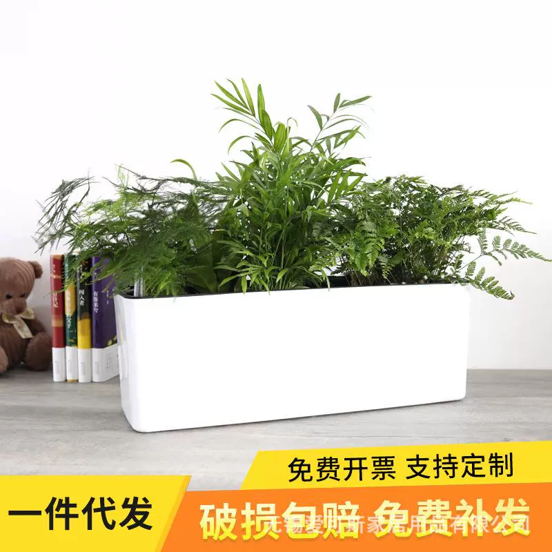 塑料花盆批发长方形懒人自吸水花盆多肉花盆种菜