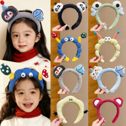Cute Cartoon Plush Children's Headband for Girls 2026 New Model, Special Headband for Washing Face, Non-Slip, Does Not Fall Off, Hair Clip Headwear