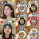 Cartoon plush headband for women 2025 new autumn and winter face wash special cute headband anti-slip non-falling hairpin hair accessory