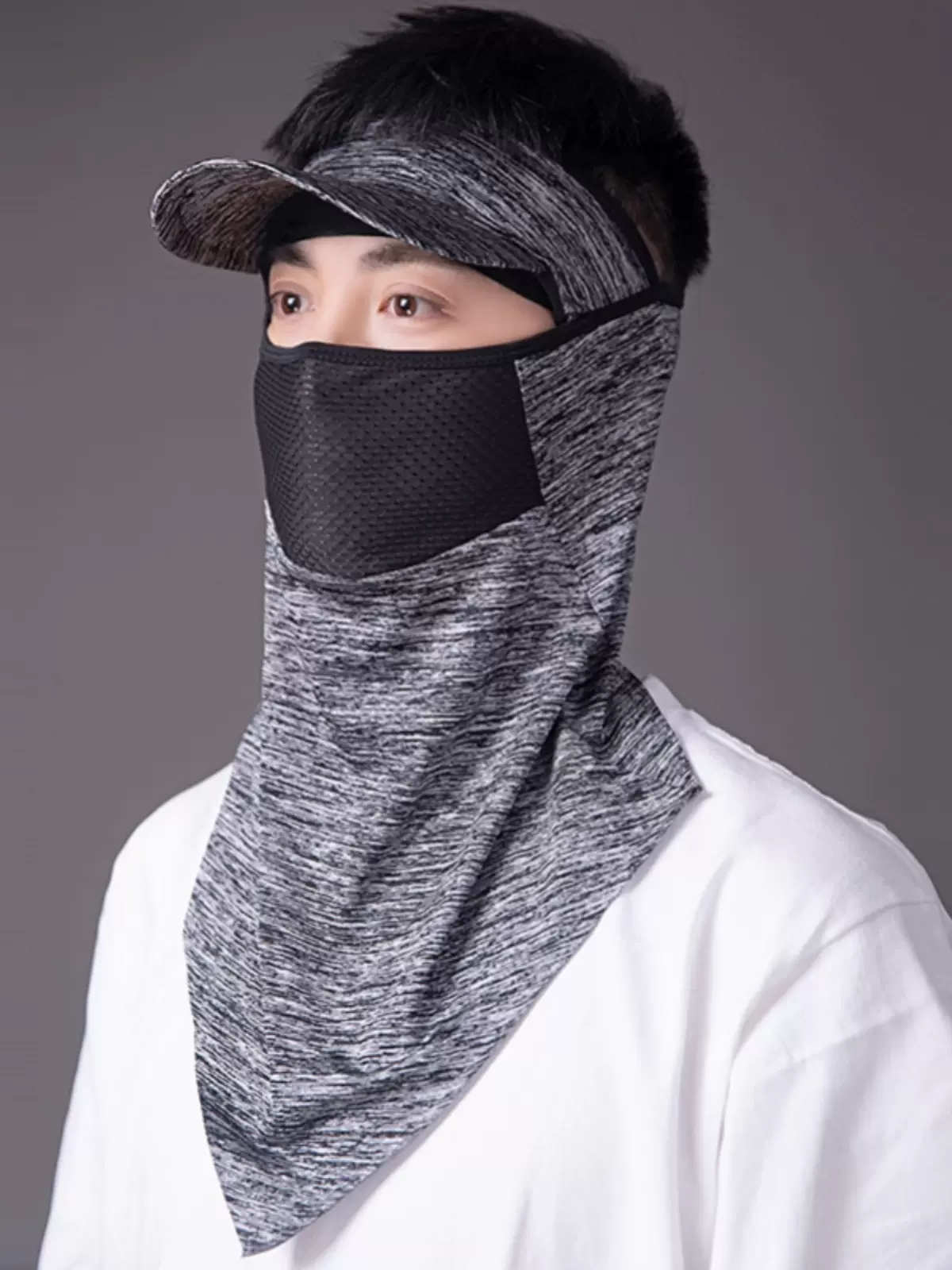 电焊面罩焊工专用隔热防防烤脸晒薄款冰丝头套防尘防护装备遮阳帽