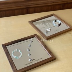 ins Retro-Style Wooden Mirror Stand, Creative Decoration, Photo Props, Scandinavian Simple and Niche Art Gift Props