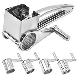 【5-Piece Set】Hand-Cranked Rotary Cheese Grater Nut Grater Kitchen Gadget Manual Cheese Grater in Stock