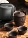bộ ấm trà đẹp Zisha du lịch bộ trà di động kung fu trà ngoài trời pha trà nhanh chóng cốc một nồi sáu ly ấm trà trà bình uống trà
