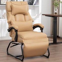 Bow-Shaped Computer Chair, Long-Sitting Chair, Reclining Chair, Comfortable Office Chair for Lunch Break, Study Room, Home Leisure Reclining Chair