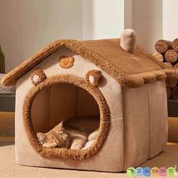 Cat House and Dog House, Winter Enclosed Type, Safe, Removable and Washable, Cat House, Cat Bed, Pet House for Winter Use, Extra Large