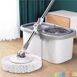 Dual-Drive Rotating Mop Bucket with Automatic Water Wringing, Traditional 2025 New Model, One-Step Cleaning Lazy Mop with Wringing Bucket