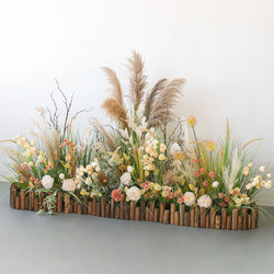 Large Green Plants, Simulated Landscaping, Fake Plants, Indoor and Outdoor Landscape Decoration Combinations, Bionic Flowers, Reed Potted Plants, Ornaments