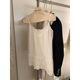 Early spring pure lustrous sling shirt for women with layered inner layer with white super fairy temperament lace