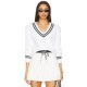 [New Summer Product] THE UPSIDE SOONY V-neck Sweater White REVOLVE niche new style