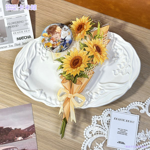 
[Camizon] Flower language sunflower in the letter Acrylic check-in Banggu Meiba live badge display