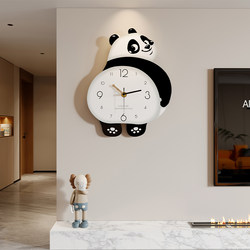 Panda Clock Wall Clock for Living Room and Dining Room, 2023 New Trendy Creative Clock, Simple and Elegant Wall Lamp