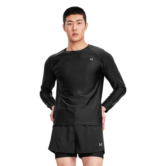 Keep men's swimsuit 2025 new professional sun protection long-sleeved boys' tops hot spring full set of swimming equipment
