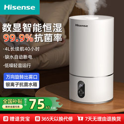 Hisense Humidifier for Home Use, Silent, Suitable for Pregnant Women and Infants, for Bedrooms and Living Rooms, Air-Conditioned Rooms, Large Mist Output, Air Misting Machine