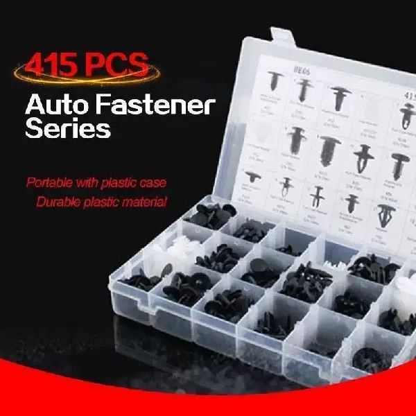 415 Pcs Car Retainer Clips & Plastic Fasteners Kit - 18-Taobao