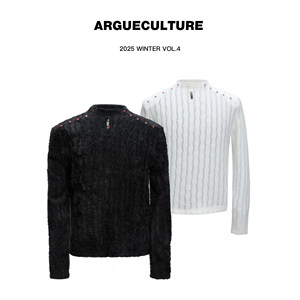 
ArguECulturE velvet turns into winter * red diamond embellished round neck black slim bottoming shirt long-sleeved T-shirt for men
