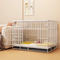 2025 New Foldable Pet Dog Cage for Home Indoor Use, Portable with Toilet, Suitable for Small and Medium-Sized Dogs and Cats
