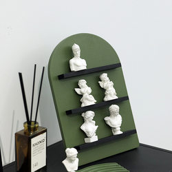 Creative Arched Solid Wood Storage Rack Desktop Sculpture Figure Display Rack ins Nordic Style Soft Decoration Organizing Display Rack