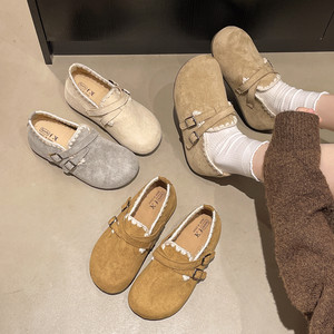
Thick-soled inner heightening all-inclusive Birkenstock shoes for women 2026 new spring and summer slip-on loafers beanie shoes Birkenstock shoes