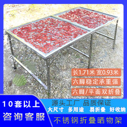 Foldable Stainless Steel Drying Rack for Rural Areas, Suitable for Drying Vegetables, Fish, Bamboo Shoots, Dried Fruits, Medicinal Herbs, and Tea Leaves, with Mosquito and Fly Protection, Third Generation