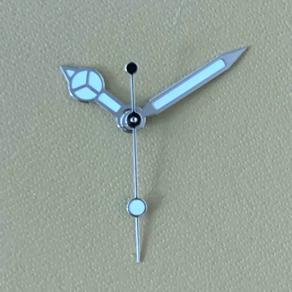 表针手表配件白银色三针适合装配nh35 Nh36自动机芯机械绿色