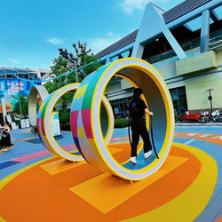 Internet-Famous Real-Life Hamster Treadmill, Large Non-Powered Pedal-Powered Light-Emitting Outdoor Amusement Equipment