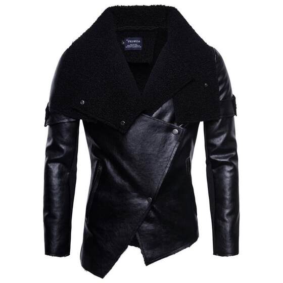 
Ouma 2020 autumn foreign trade new men's motorcycle leather jacket personalized washed leather jacket B038