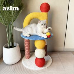 Azim Colorful Dopamine Cat Climbing Frame for Home Use, Space-Saving Cat Climbing Frame for Small Apartments, Cat Self-Entertainment Toy