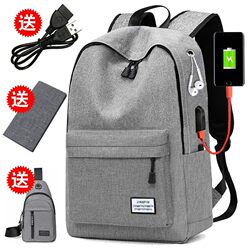 Casual School Bag for Men, Canvas Simple Backpack, Korean Style Backpack, Large Capacity Middle School Student School Bag, Computer Travel Bag