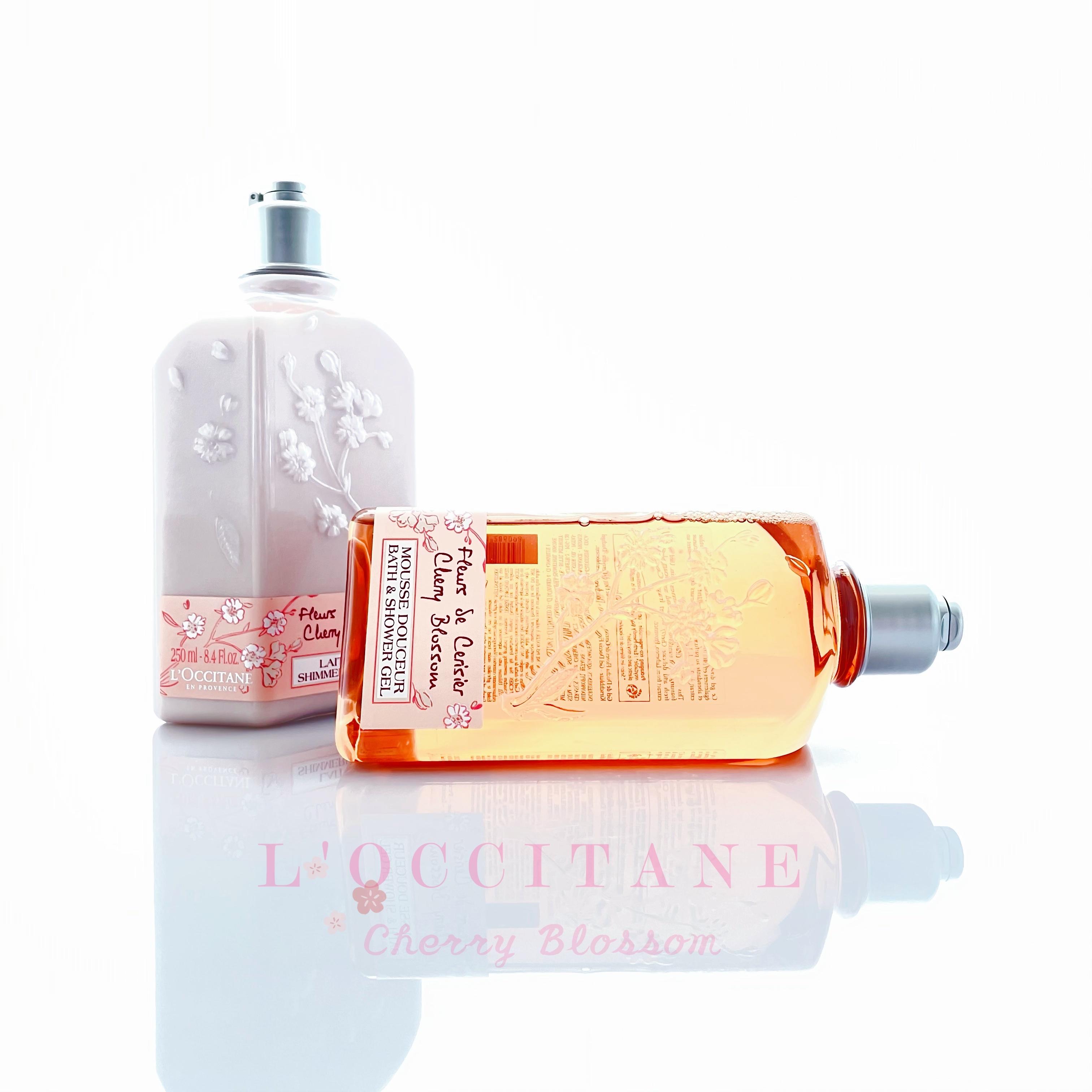 闪亮每寸肌肤法国loccitane欧舒丹甜蜜樱花身体润肤乳沐浴露250ml